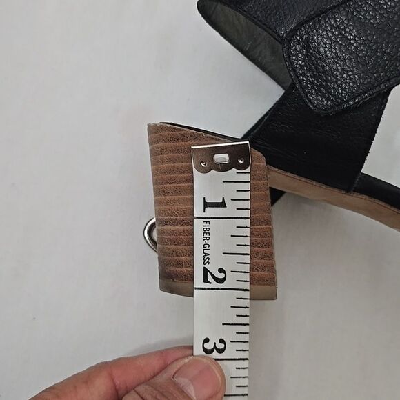 Stuart Weitzman Broadband Leather City Open Tow block Sandals heels Size 7.5 - Picture 11 of 11